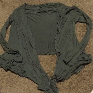 Army green SMALL long sleeve layering top EUC